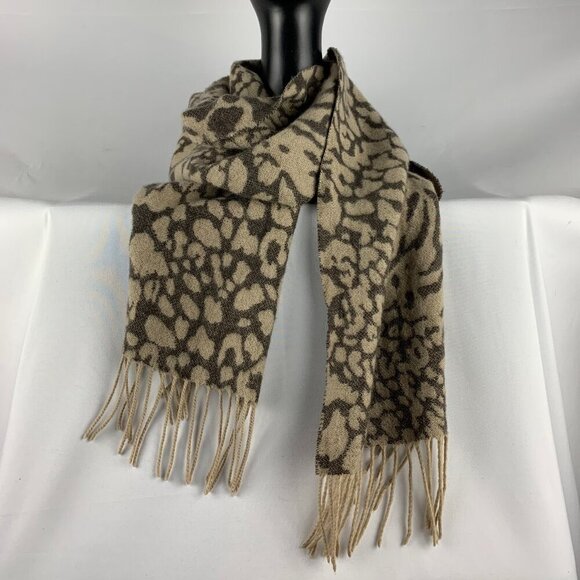 Charter Club 100% Cashmere Leopard Print Scarf - Picture 1 of 6